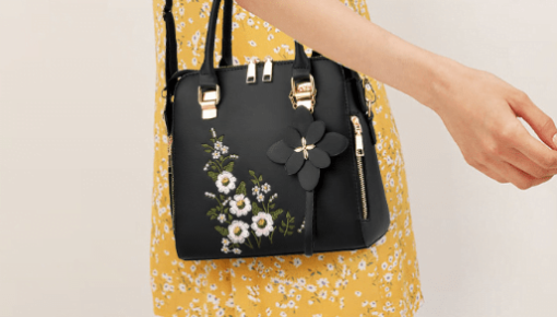 Blooming Beauty: The EMERY ROSE Flower Embroidered Handbag - Image 4