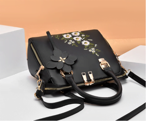 Blooming Beauty: The EMERY ROSE Flower Embroidered Handbag - Image 3