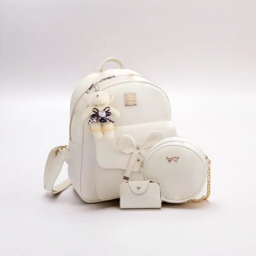 Chic and Stylish Cream Faux Leather Backpacks for Women