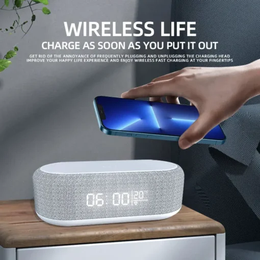 3-in-1 Wireless Charger Alarm Clock 2